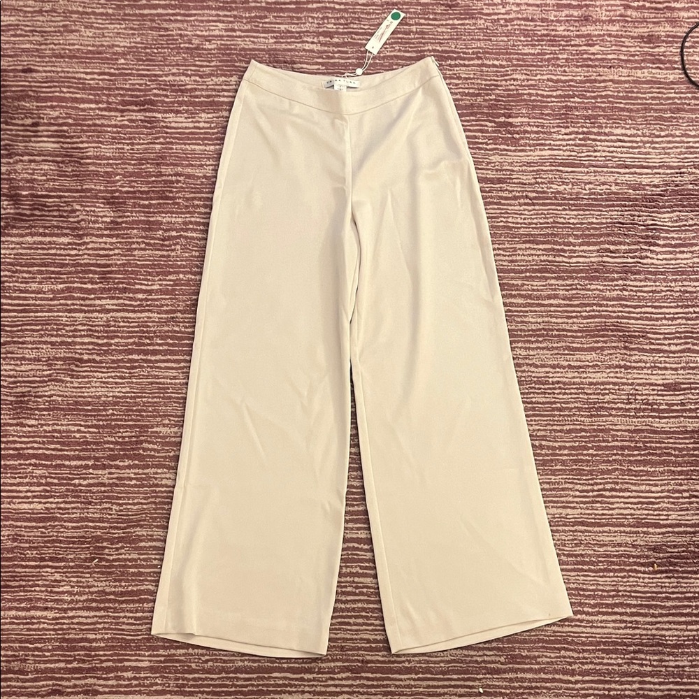 Trina Turk Cream Wide-Leg Pants